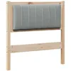 Image de vidaXL Tête de lit capitonnée avec tête de lit Marron 75 cm Pin Massif, Headboard rectangulaire Chic, mobilier Moderne, Design rembourré en Bois de pin Massif, déco intérieure Minimaliste