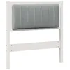 Image de vidaXL Tête de lit capitonnée avec tête de lit Blanc 75 cm Pin Massif, Headboard rectangulaire Chic, mobilier Moderne, Design rembourré en Bois de pin Massif, déco intérieure Minimaliste