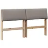 Image de vidaXL Tête de lit capitonnée Taupe 150 cm Pin Massif, Tête de lit élégante rembourrée, Meuble Moderne pour Chambres, Mousse stylée et Cadre en pin, déco intérieure Confortable