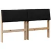 Image de vidaXL Tête de lit capitonnée Noir 140 cm Pin Massif, Tête de lit rectangulaire Moderne, rembourrée en Mousse, Cadre en pin, Style Tendance pour Chambre, Usage intérieur