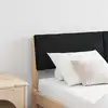 Image de vidaXL Tête de lit capitonnée Noir 140 cm Pin massif