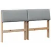 Image de vidaXL Tête de lit capitonnée Gris Clair 135 cm Pin Massif, Tête de lit rectangulaire Moderne, rembourrée en Mousse, Cadre en pin, Style Tendance pour Chambre, Usage intérieur