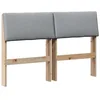 Image de vidaXL Tête de lit capitonnée Gris Clair 120 cm Pin Massif, Tête de lit rectangulaire Moderne, rembourrée en Mousse, Cadre en pin, Style Tendance pour Chambre, Usage intérieur