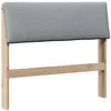 Image de vidaXL Tête de lit capitonnée Gris Clair 100 cm Pin Massif, Tête de lit rectangulaire Moderne, rembourrée en Mousse, Cadre en pin, Style Tendance pour Chambre, Usage intérieur