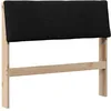 Image de vidaXL Tête de lit capitonnée Noir 100 cm Pin Massif, Tête de lit rectangulaire Moderne, rembourrée en Mousse, Cadre en pin, Style Tendance pour Chambre, Usage intérieur