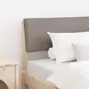 Image de vidaXL Tête de lit capitonnée Taupe 100 cm Pin massif