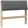 Image de vidaXL Tête de lit capitonnée Gris foncé 90 cm Pin Massif, Tête de lit rectangulaire Moderne, rembourrée en Mousse, Cadre en pin, Style Tendance pour Chambre, Usage intérieur