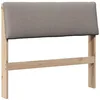 Image de vidaXL Tête de lit capitonnée Taupe 90 cm Pin Massif, Tête de lit rectangulaire Moderne, rembourrée en Mousse, Cadre en pin, Style Tendance pour Chambre, Usage intérieur