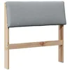 Image de vidaXL Tête de lit capitonnée Gris Clair 80 cm Pin Massif, Tête de lit rectangulaire Moderne, rembourrée en Mousse, Cadre en pin, Style Tendance pour Chambre, Usage intérieur