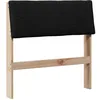 Image de vidaXL Tête de lit capitonnée Noir 80 cm Pin Massif, Tête de lit rectangulaire Moderne, rembourrée en Mousse, Cadre en pin, Style Tendance pour Chambre, Usage intérieur