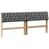 Image de vidaXL Tête de lit capitonnée Gris foncé 180 cm Pin Massif, Tête de lit Moderne rectangulaire, rembourrée en Tissu, Meuble Durable pour la Chambre, Style esthétique à la Maison