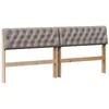 Image de vidaXL Tête de lit capitonnée Taupe 180 cm Pin Massif, Tête de lit Moderne rectangulaire, rembourrée en Tissu, Meuble Durable pour la Chambre, Style esthétique à la Maison