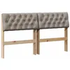 Image de vidaXL Tête de lit capitonnée Taupe 140 cm Pin Massif, Tête de lit rectangulaire en Tissu, Moderne et stylée, Meuble Confortable, Facile à Assembler, Parfait pour la Chambre