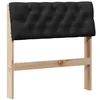 Image de vidaXL Tête de lit capitonnée Noir 75 cm Pin Massif, Tête de lit Moderne rectangulaire, rembourrée en Tissu, Meuble Durable pour la Chambre, Style esthétique à la Maison