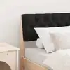 Image de vidaXL Tête de lit capitonnée Noir 75 cm Pin massif