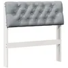 Image de vidaXL Tête de lit capitonnée Gris Clair 75 cm Pin Massif, Tête de lit Moderne rectangulaire, rembourrée en Tissu, Meuble Durable pour la Chambre, Style esthétique à la Maison