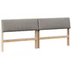 Image de vidaXL Tête de lit capitonnée Taupe 200 cm Pin Massif, Têtière Moderne rectangulaire, Design en Mousse, pour Une Chambre élégante et stylée, Confort assuré