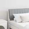 Image de vidaXL Tête de lit capitonnée Gris clair 150 cm Pin massif