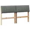 Image de vidaXL Tête de lit capitonnée Gris foncé 135 cm Pin Massif, Têtière Moderne rectangulaire, Design en Mousse, pour Une Chambre élégante et stylée, Confort assuré
