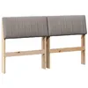 Image de vidaXL Tête de lit capitonnée Taupe 135 cm Pin Massif, Têtière Moderne rectangulaire, Design en Mousse, pour Une Chambre élégante et stylée, Confort assuré