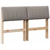 Image de vidaXL Tête de lit capitonnée Taupe 120 cm Pin Massif, Têtière Moderne rectangulaire, Design en Mousse, pour Une Chambre élégante et stylée, Confort assuré
