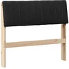 Image de vidaXL Tête de lit capitonnée Noir 90 cm Pin Massif, Têtière Moderne rectangulaire, Design en Mousse, pour Une Chambre élégante et stylée, Confort assuré