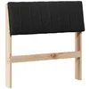 Image de vidaXL Tête de lit capitonnée Noir 80 cm Pin Massif, Têtière Moderne rectangulaire, Design en Mousse, pour Une Chambre élégante et stylée, Confort assuré