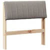 Image de vidaXL Tête de lit capitonnée Taupe 80 cm Pin Massif, Têtière Moderne rectangulaire, Design en Mousse, pour Une Chambre élégante et stylée, Confort assuré