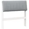 Image de vidaXL Tête de lit capitonnée Gris Clair 80 cm Pin Massif, Headboard élégant rembourré, Design rectangulaire, Meuble de Chambre Confortable, Style déco Moderne