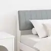Image de vidaXL Tête de lit capitonnée Gris clair 80 cm Pin massif