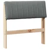 Image de vidaXL Tête de lit capitonnée Gris foncé 75 cm Pin Massif, Têtière Moderne rectangulaire, Design en Mousse, pour Une Chambre élégante et stylée, Confort assuré
