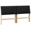 Image de vidaXL Tête de lit capitonnée Noir 180 cm Pin Massif, Tête de lit Moderne, rectangulaire, Moelleuse, en pin élégant, Confortable et Pratique, Style Minimaliste