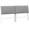 Image de vidaXL Tête de lit capitonnée Gris Clair 180 cm Pin Massif, Tête de lit Moderne, rectangulaire, Moelleuse, en pin élégant, Confortable et Pratique, Style Minimaliste
