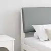 Image de vidaXL Tête de lit capitonnée Gris clair 180 cm Pin massif