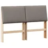 Image de vidaXL Tête de lit capitonnée Taupe 160 cm Pin Massif, Tête de lit Moderne, rectangulaire, Moelleuse, en pin élégant, Confortable et Pratique, Style Minimaliste