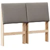 Image de vidaXL Tête de lit capitonnée Taupe 135 cm Pin Massif, Tête de lit Moderne, rectangulaire, Moelleuse, en pin élégant, Confortable et Pratique, Style Minimaliste