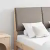 Image de vidaXL Tête de lit capitonnée Taupe 135 cm Pin massif