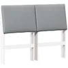Image de vidaXL Tête de lit capitonnée Gris Clair 135 cm Pin Massif, Tête de lit Moderne, rectangulaire, Moelleuse, en pin élégant, Confortable et Pratique, Style Minimaliste