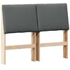 Image de vidaXL Tête de lit capitonnée Gris foncé 120 cm Pin Massif, Tête de lit Moderne, rectangulaire, Moelleuse, en pin élégant, Confortable et Pratique, Style Minimaliste