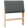 Image de vidaXL Tête de lit capitonnée Gris foncé 75 cm Pin Massif, Tête de lit Moderne, rectangulaire, Moelleuse, en pin élégant, Confortable et Pratique, Style Minimaliste