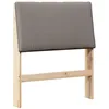 Image de vidaXL Tête de lit capitonnée Taupe 75 cm Pin Massif, Tête de lit Moderne, rectangulaire, Moelleuse, en pin élégant, Confortable et Pratique, Style Minimaliste