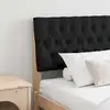 Image de vidaXL Tête de lit capitonnée Noir 180 cm Pin massif