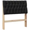 Image de vidaXL Tête de lit capitonnée Noir 90 cm Pin Massif, Mobilier de Chambre Moderne, tête de lit rembourrée rectangulaire, Design en pin Massif, Accessoires Tendance pour déco Minimal