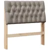 Image de vidaXL Tête de lit capitonnée Taupe 90 cm Pin Massif, Mobilier de Chambre Moderne, tête de lit rembourrée rectangulaire, Design en pin Massif, Accessoires Tendance pour déco Minimal