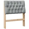 Image de vidaXL Tête de lit capitonnée Gris Clair 80 cm Pin Massif, Chambre Tendance, tête de lit Moderne rembourrée, Accessoires Robustes, Design Minimaliste en pin
