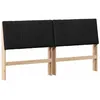 Image de vidaXL Tête de lit capitonnée Noir 200 cm Pin Massif, Chambre, Têtière Rectangulaire Moderne, Coussin Doux, Mousse Résistante, Bois de Pin, Design Simple et Pratique