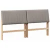 Image de vidaXL Tête de lit capitonnée Taupe 180 cm Pin Massif, Tête de lit rectangulaire Moderne, Confortable pour Le Dos, Fusion en pin, Design Minimal, Accessoire de Confort