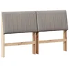 Image de vidaXL Tête de lit capitonnée Taupe 160 cm Pin Massif, Tête de lit rectangulaire Moderne, Confortable pour Le Dos, Fusion en pin, Design Minimal, Accessoire de Confort
