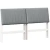 Image de vidaXL Tête de lit capitonnée Gris Clair 150 cm Pin Massif, Chambre, Têtière Rectangulaire Moderne, Coussin Doux, Mousse Résistante, Bois de Pin, Design Simple et Pratique