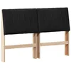 Image de vidaXL Tête de lit capitonnée Noir 135 cm Pin Massif, Tête de lit rectangulaire Moderne, Confortable pour Le Dos, Fusion en pin, Design Minimal, Accessoire de Confort